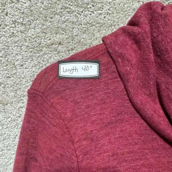 Anthropologie Sunday in Brooklyn Sweater Dress Women's Large Wine ruffle hem NWT - Picture 15 of 16